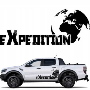 2x NAKLEJKA Mapa ŚWIATA Expedition OFFROAD 150x60