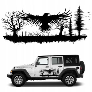 Naklejki Na Bok Samochodu Off Road Kruk 44x100cm