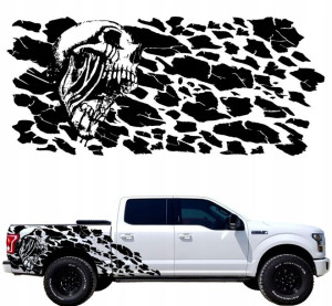 Naklejki Na Bok Samochodu Czaszka Off Road 200x88