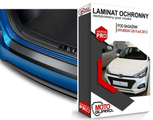 CZARNA FOLIA OCHRONNA na tylny zderzak HYUNDAI i20 II