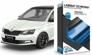 Folia BEZBARWNA na progi P+T SKODA FABIA III 3