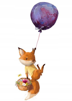 XL Naklejka na ścianę LIS Balony 51x115cm
