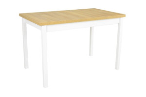 Stół Rozkładany Drewno Bukowe Blat Laminat 70x120/160 cm *M-10