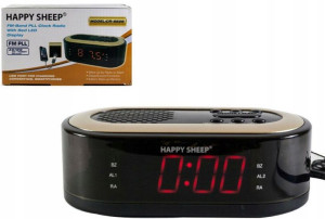 Zegar Led Cyfrowy radio na biurko Fm Budzik ac/dc