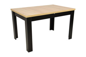 Stół Laminowany Rozkładany Czarny / Sonoma 80x120/160 cm *C-2