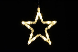 Świąteczny LED łańcuch - gwiazdki, 0,6 m, 61 LED,ciepła biel