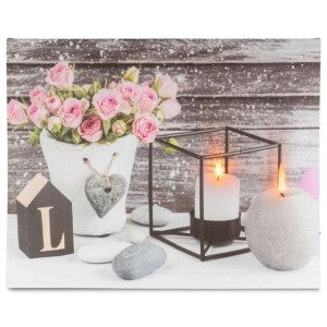 Obraz na ścianę Love - 2 diody LED, 40 x 50 cm