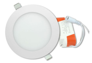 Panel sufitowy LED okrągły 12 W, ciepła biel