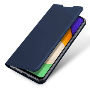 Etui SAMSUNG GALAXY A03S z klapką Dux Ducis skórzane Skin Leather granatowe