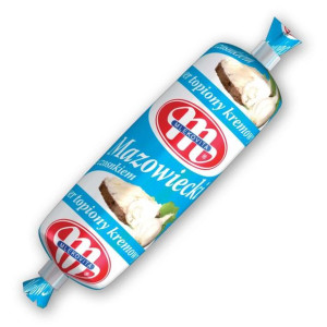 Serek topiony kremowy z czosnkiem Mazowiecki - kiełbaska 100 g - Mlekovita
