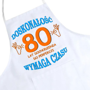 Fartuch Kuchenny Nadruk Urodziny 80 Osiemdziesiątkę