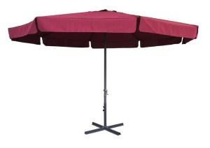 Parasol ogrodowy STANDART bordowy z korbką ø3 m