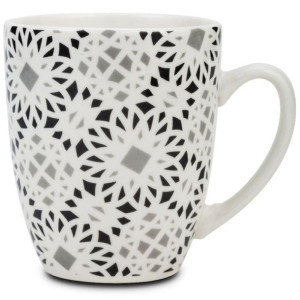 Kubek porcelanowy z uchem do picia kawy herbaty MAIOLICA GREY 400 ml
