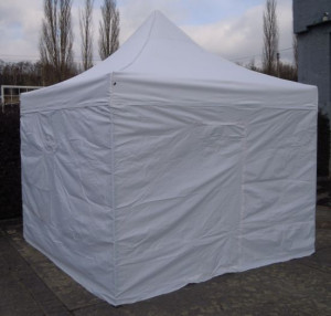 Namiot ogrodowy party DELUXE nożycowy + ściany - 3 x 3 m biały