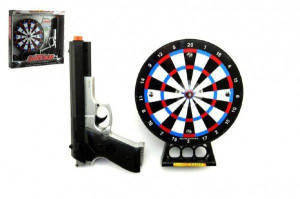 Pistolet laserowy 23cm + tarcza plastikowa 19cm na baterie z