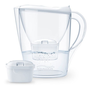 Dzbanek Filtrujący Harmony Biały + 1 Filtr Pure+ do Brita Maxtra, Dafi