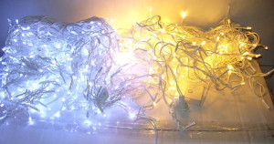 Sople 100 Led Lampki Choinkowe Białe Ciepłe 3,7m