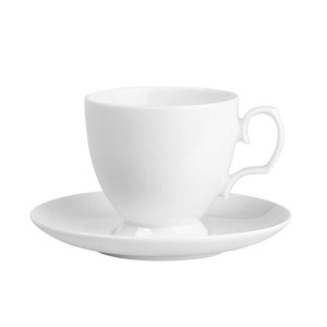 Filiżanka porcelanowa ze spodkiem MariaPaula Biała 220 ml