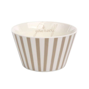 Miska / salaterka porcelanowa Melania taupe 12,5 cm (2 wzory)