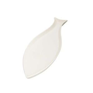 Półmisek porcelanowy Regular Ryba kremowy 37,5 cm
