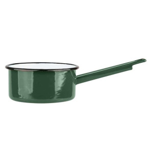 Rondel Emaliowany Z Trzonkiem 1,5l Śr.16cm Wys.8cm Zieleń