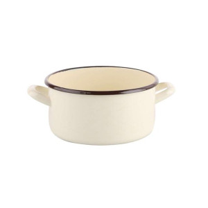 Rondel Emaliowany 1,45l Śr.16cm Wys.8,5cm Krem