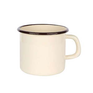 Kubek Emaliowany 0,8l Śr.10cm Wys.10,3cm Krem