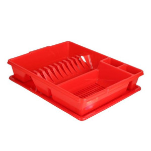 Suszarka do naczyń z ociekaczem na blat kuchenny Bentom Classic 43 cm czerw