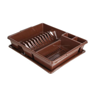 Suszarka do naczyń z ociekaczem na blat kuchenny Bentom Classic 43 cm brązo