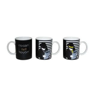 Kubek porcelanowy Modern Man 300 ml, dekoracja C ( zmieniająca kolor )