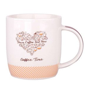 Kubek do kawy i herbaty porcelanowy Coffee Time 300 ml