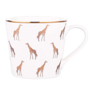 Kubek do kawy i herbaty porcelanowy Żyrafa biały 350 ml