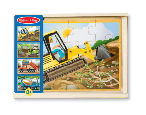 Melissa & Doug - Puzzle drewniane Pojazdy z budowy
