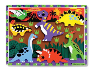 Melissa & Doug Puzzle drewniane Dinozaury