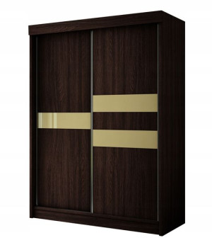 Szafa AROL 200 przesuwna WENGE lacobel wanilia