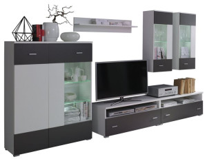 Mebloscianka POLYSK system mebli salon RTV LED