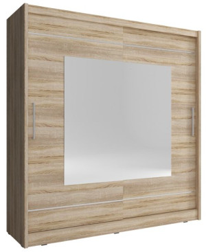 SZAFA PRZESUWNA MA9 200cm duze lustro ELEGANCKA