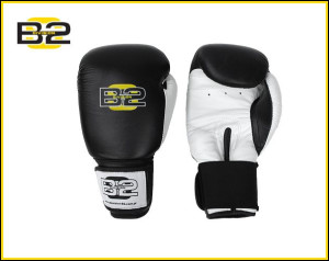 Division-b2 Skórzane Rękawice Bokserskie Black/white - 12 Oz.