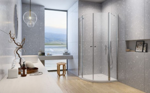 Kabina półokrągła Radaway Eos PDD II 80x80x195 szkło przejrzyste