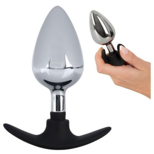 Metalowy Korek Analny 11,4cm Wygodny Uchwyt Dildo
