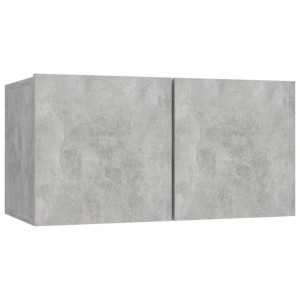 Szafki wiszące pod TV, szarość betonu, 60x30x30 cm