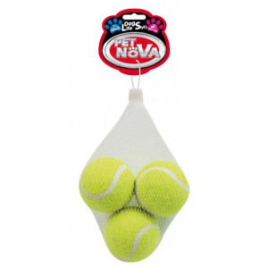 Pet Nova Dog Piłki Tenisowe Piszczące 6cm 3szt