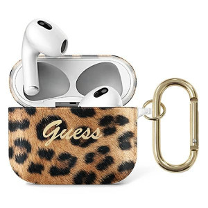 Etui Guess GUA3USLEO Apple AirPods 3 cover złoty/gold Leopard Collection
