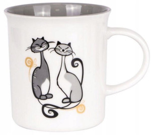 Kubek Gatunkowa Porcelana Zakochane Koty 330ml.