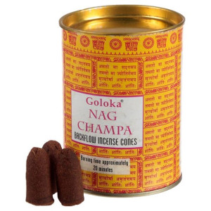 Kadzidełka stożki Goloka Backflow Nag Champa