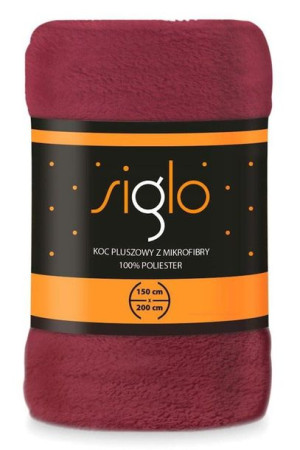 Koc Siglo 150x200 Bordowy miękki puszysty