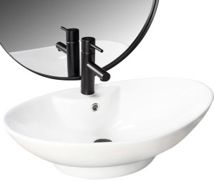 Umywalka Nablatowa Ceramiczna Owalna Rosa-2 Rea