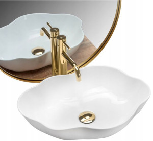 Umywalka Nablatowa Ceramiczna Mała Pearl Rea