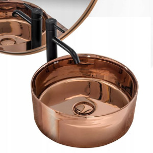 Umywalka Nablatowa Ceramiczna Rose Gold Ida Rea