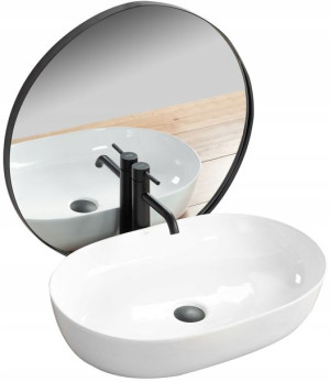 Umywalka Nablatowa Ceramiczna Biała Cleo Rea